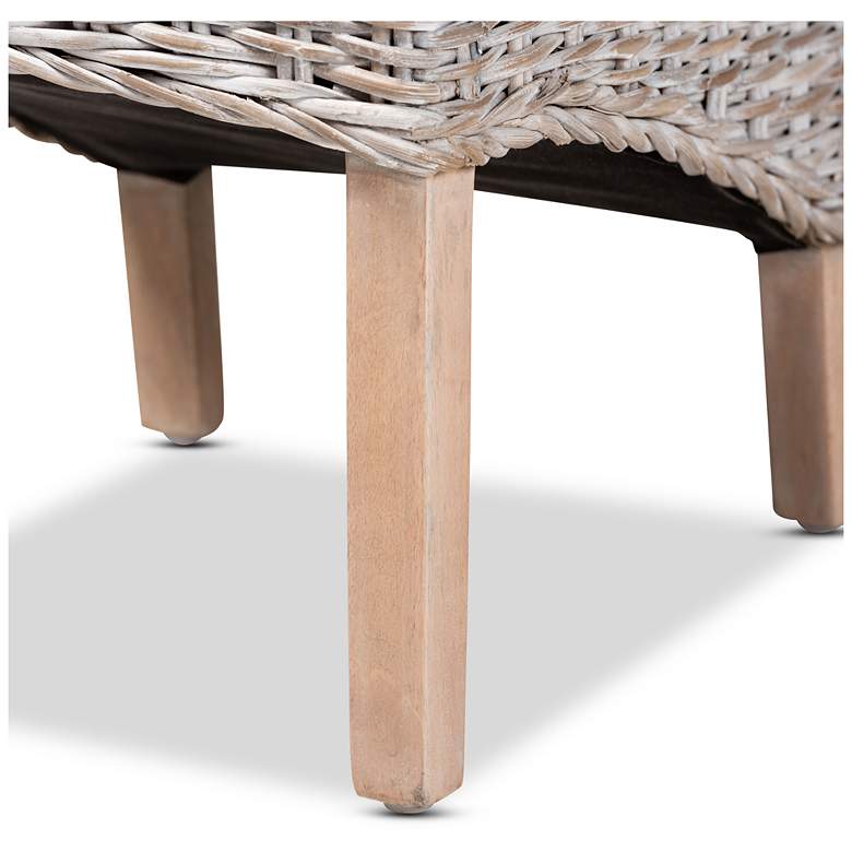 Image 7 Baxton Studio Trianna Whitewashed Rattan Wood Dining Chair more views
