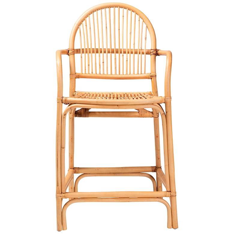 Image 5 Baxton Studio Tugera 24 1/2" Natural Brown Counter Stool more views