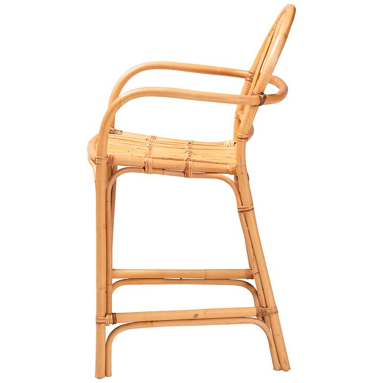 Image 6 Baxton Studio Tugera 24 1/2" Natural Brown Counter Stool more views