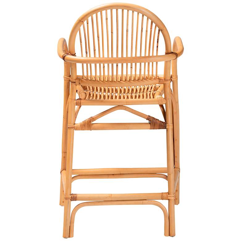 Image 7 Baxton Studio Tugera 24 1/2" Natural Brown Counter Stool more views