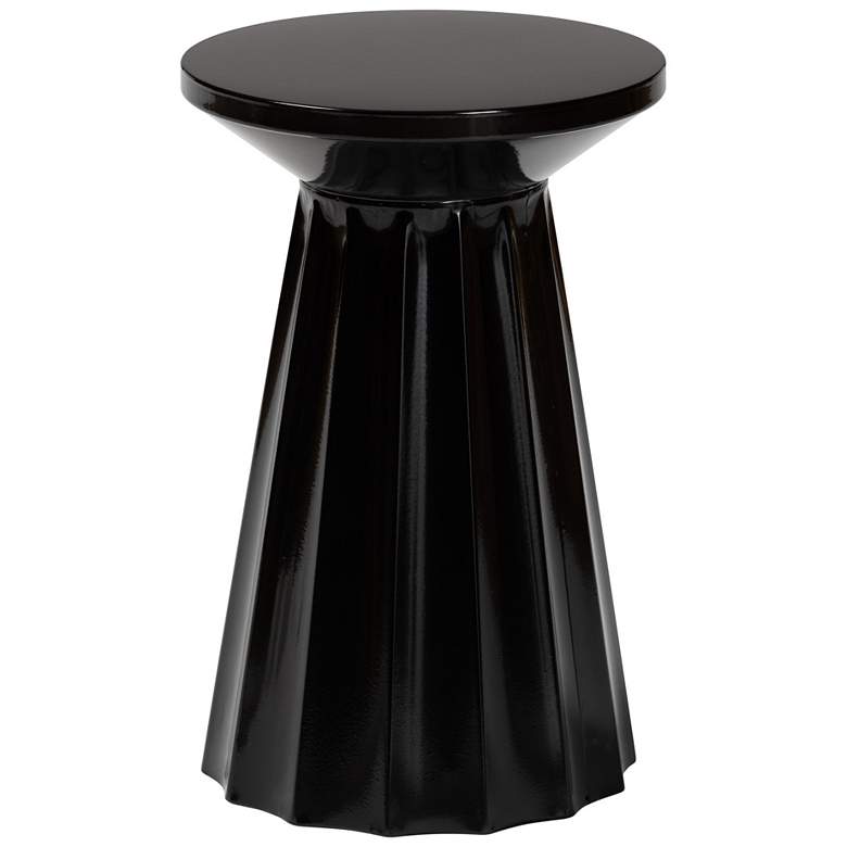 Image 2 Baxton Studio Ulmer Black Metal Scalloped Side Table