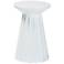 Baxton Studio Ulmer White Metal Scalloped Side Table