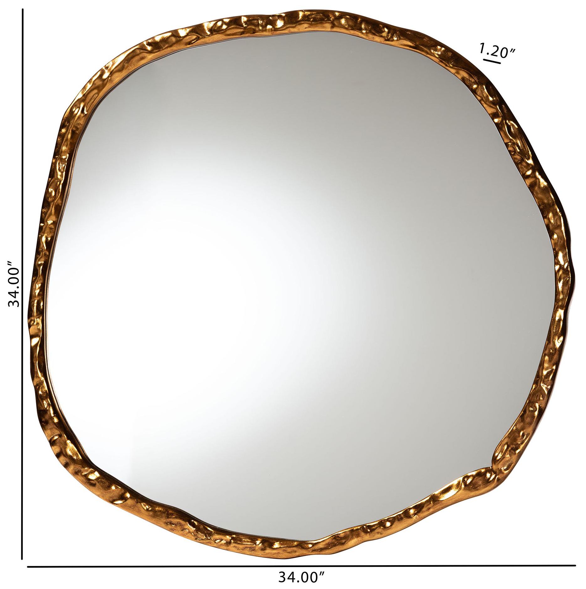 Image 4 Baxton Studio Urania Wall Mirror - Irregular Shape Accent Mirror more views