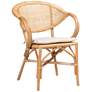 Baxton Studio Varick Natural Brown Rattan Dining Chair