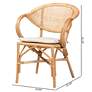 Baxton Studio Varick Natural Brown Rattan Dining Chair