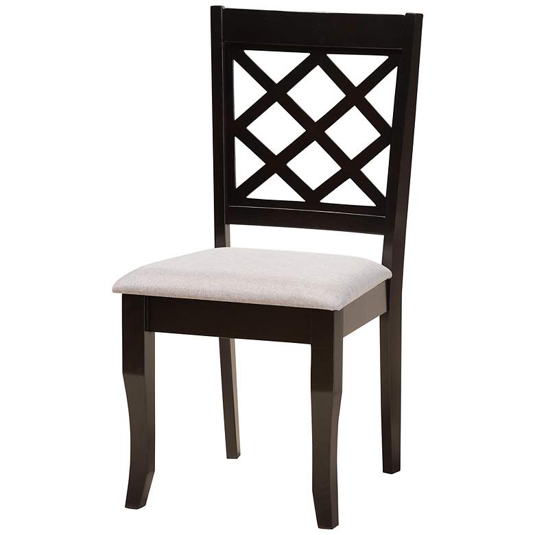 Image 6 Baxton Studio Verner Dark Brown 7-Piece Dining Set more views