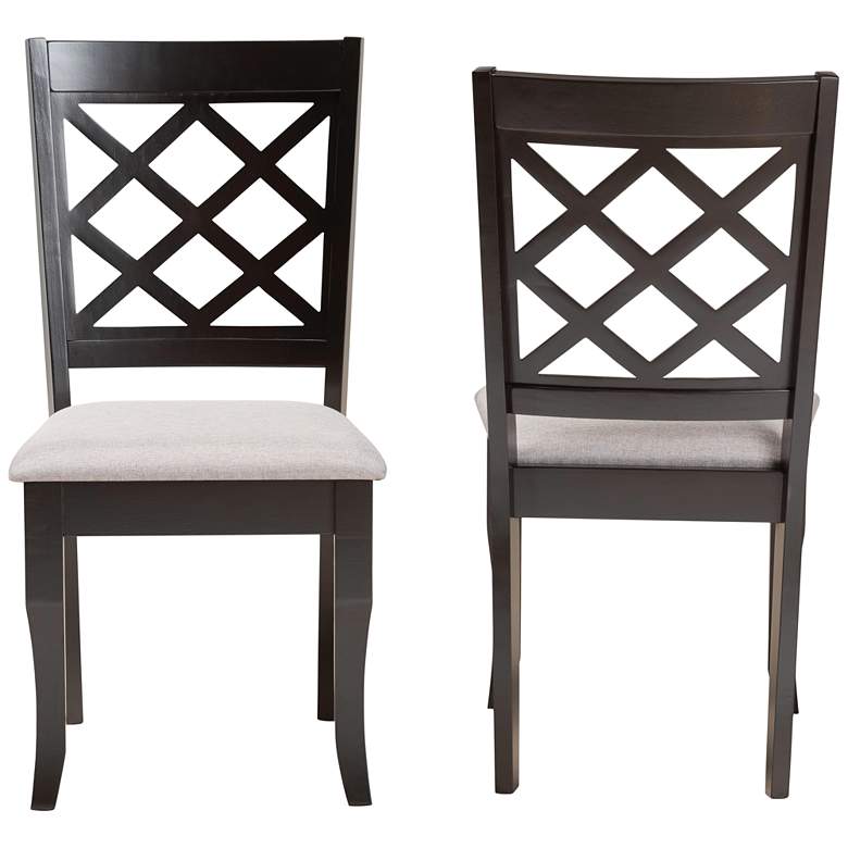 Image 5 Baxton Studio Verner Dark Brown Wood Dining Chairs Set of 2 more views