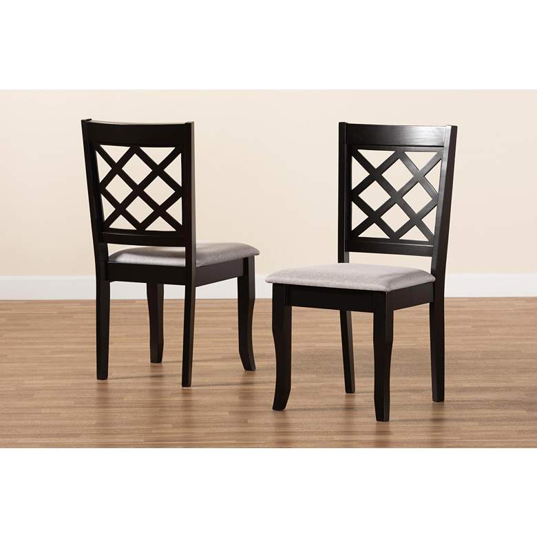 Image 7 Baxton Studio Verner Dark Brown Wood Dining Chairs Set of 2 more views