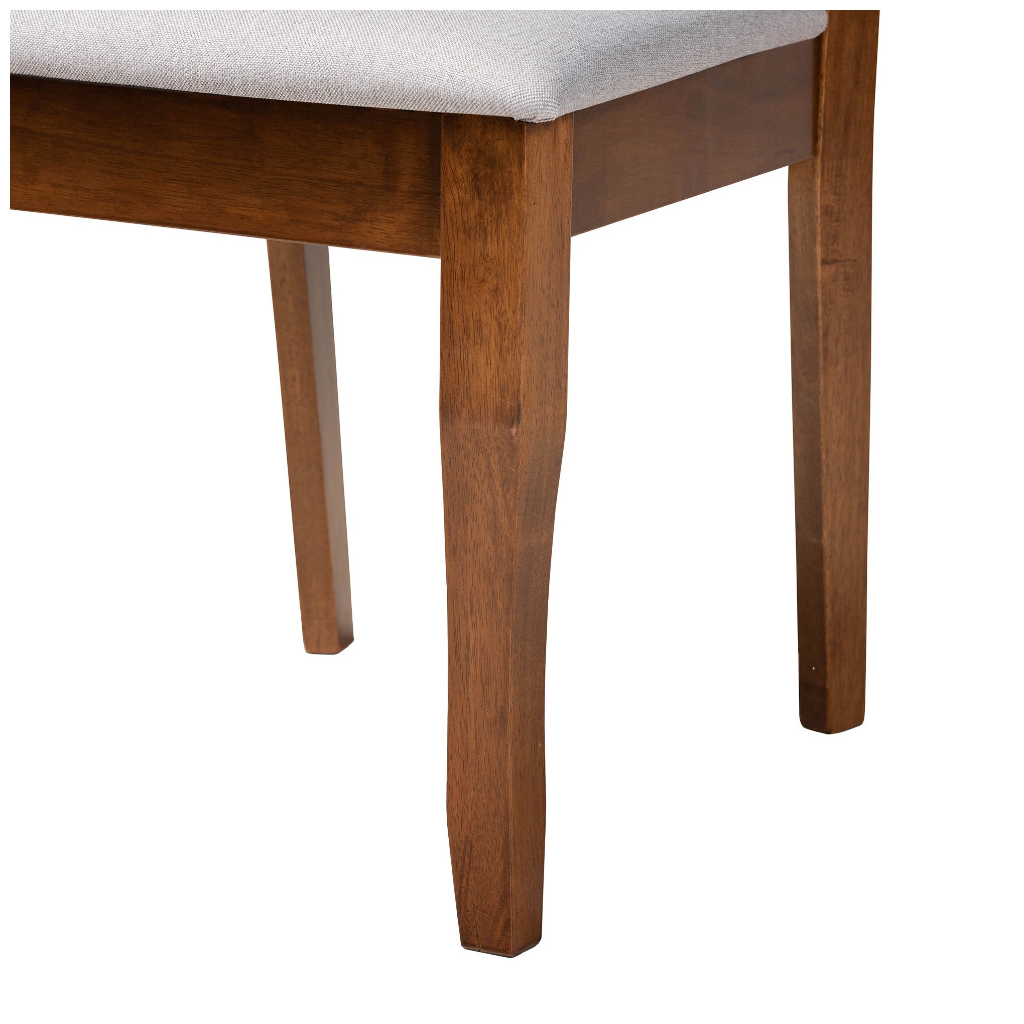 Image 4 Baxton Studio Verner Grey Fabric Upholstered Wood 2-Piece Dining Chair Set more views