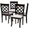 Baxton Studio Verner Grey Fabric Upholstered Wood Dining Chair