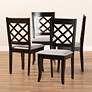 3_Baxton Studio Verner Grey Fabric Upholstered Wood Dining Chair more views