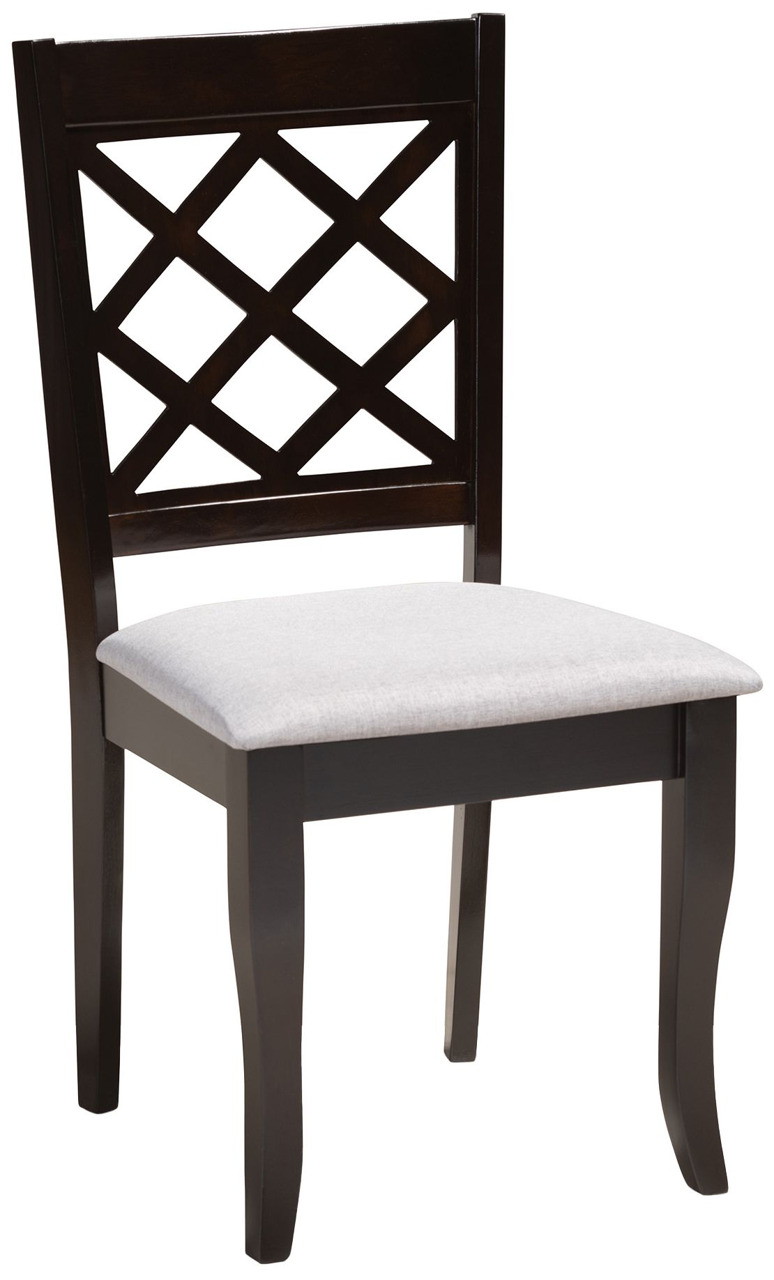 Image 4 Baxton Studio Verner Grey Fabric Upholstered Wood Dining Chair more views