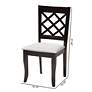 6_Baxton Studio Verner Grey Fabric Upholstered Wood Dining Chair more views