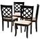 Baxton Studio Verner Sand Fabric Upholstered Wood Dining Chair
