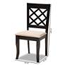 6_Baxton Studio Verner Sand Fabric Upholstered Wood Dining Chair more views