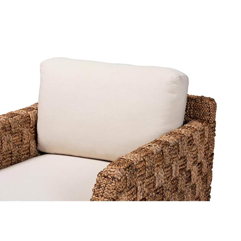 Image 3 Baxton Studio Vevina Dark Brown Seagrass Wood Arm Chair more views