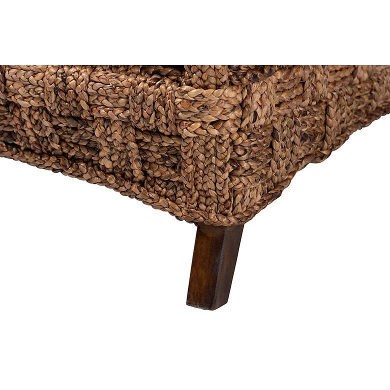 Image 4 Baxton Studio Vevina Dark Brown Seagrass Wood Arm Chair more views