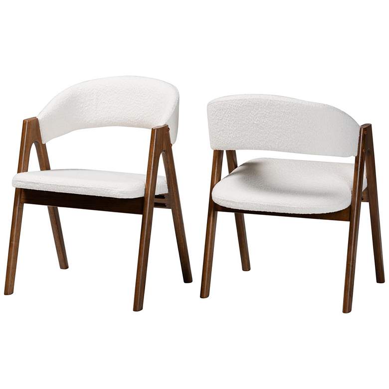 Image 1 Baxton Studio Virden Boucle Upholstered Dining Chair Set of 2