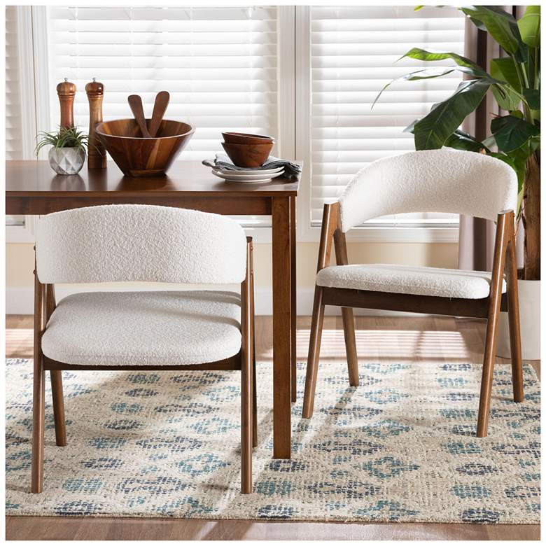 Image 3 Baxton Studio Virden Boucle Upholstered Dining Chair Set of 2 more views
