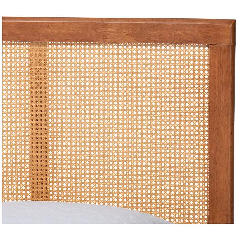Image 6 Baxton Studio Walthard Mid-Century Light Walnut Queen Platform Bed more views
