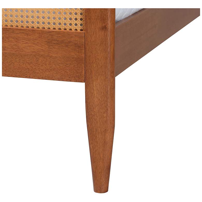 Image 7 Baxton Studio Walthard Mid-Century Light Walnut Queen Platform Bed more views