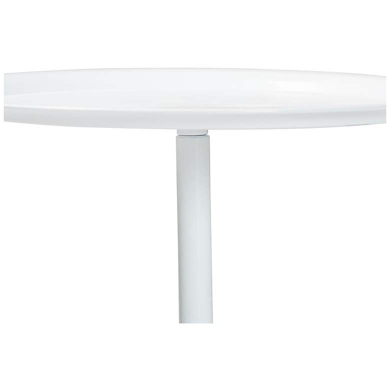 Image 4 Baxton Studio Webb White Metal Pedestal Side Table more views
