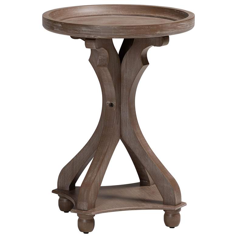 Image 1 Baxton Studio Westlyn French Country Antique Brown Wood End Table