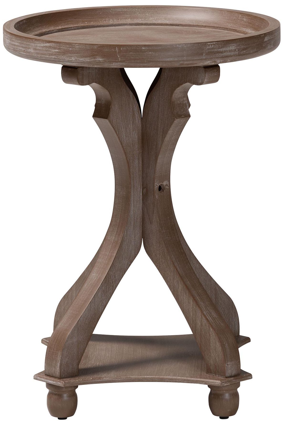 Thumbnail3 of Baxton Studio Westlyn French Country Antique Brown Wood End Table more views