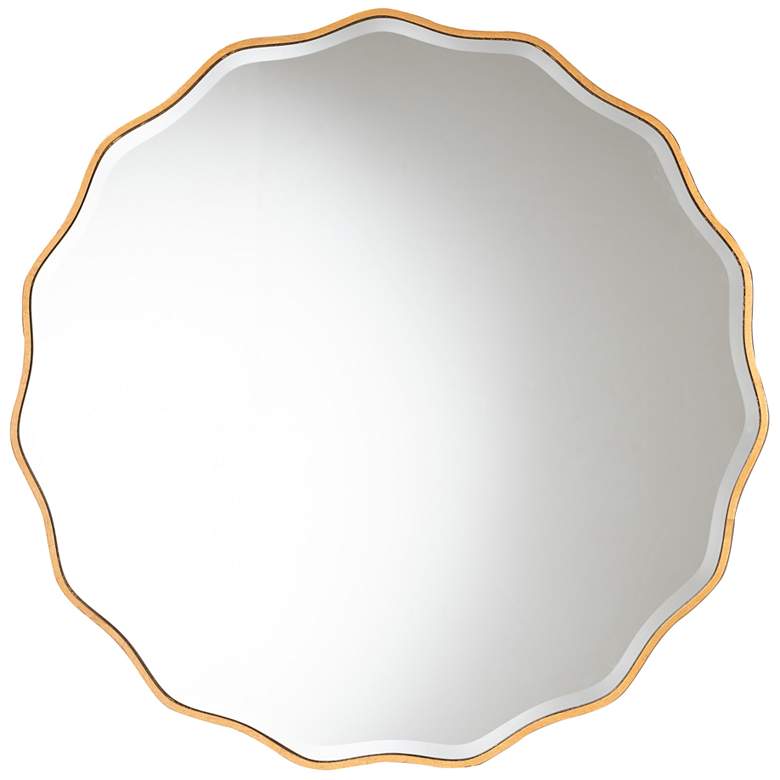 Image 2 Baxton Studio Weston Antique Goldleaf Finished Wood Accent Wall Mirror