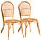 Baxton Studio Wina Natural Brown Dining Chairs Set of 2