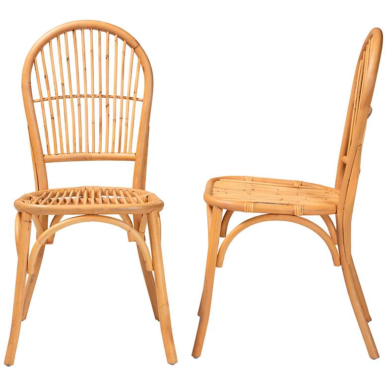 Image 6 Baxton Studio Wina Natural Brown Dining Chairs Set of 2 more views
