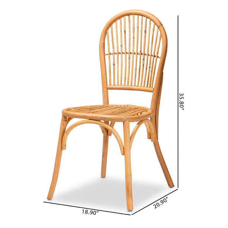 Image 7 Baxton Studio Wina Natural Brown Dining Chairs Set of 2 more views