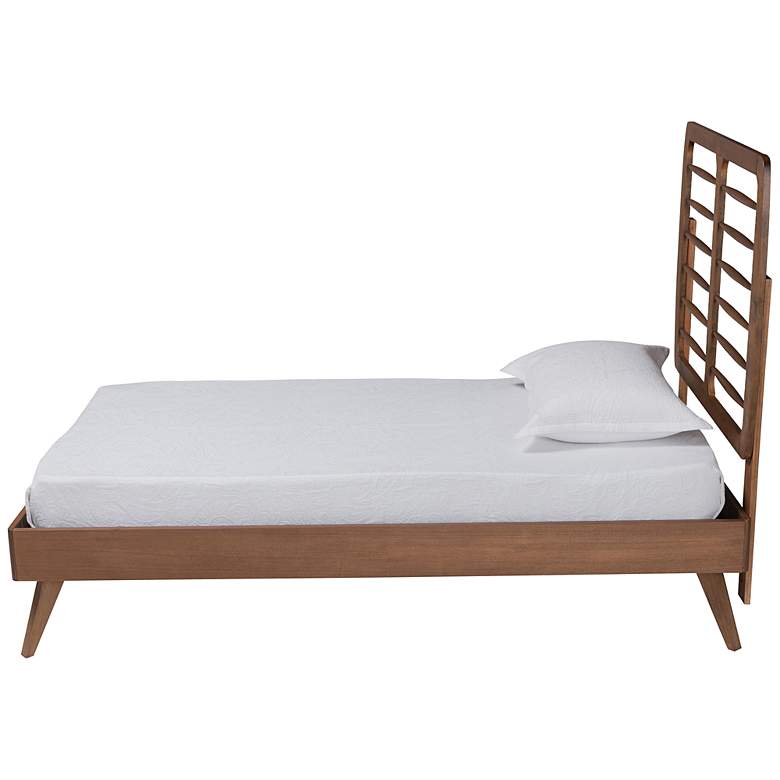 Image 5 Baxton Studio Yana Walnut Brown Wood Twin Size Platform Bed more views