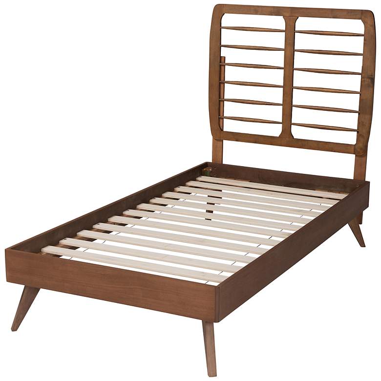 Image 6 Baxton Studio Yana Walnut Brown Wood Twin Size Platform Bed more views