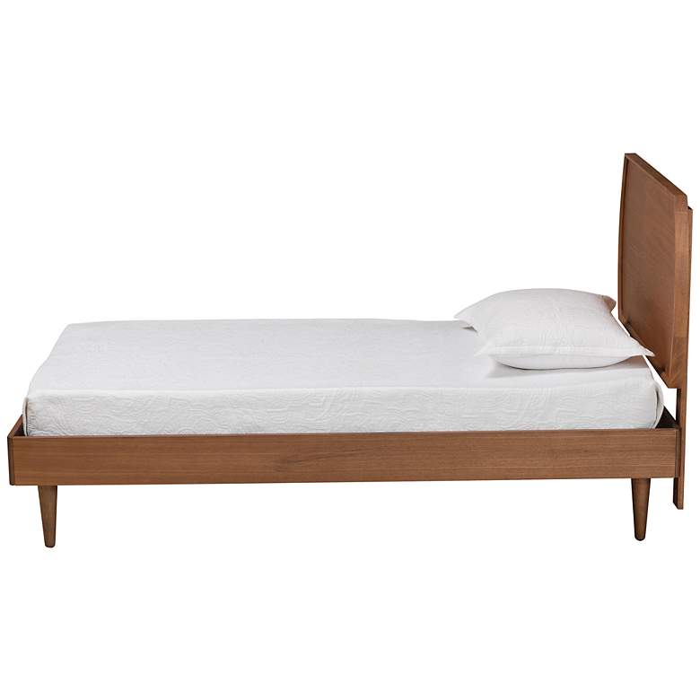 Image 5 Baxton Studio Yori Walnut Brown Wood Twin Size Platform Bed more views