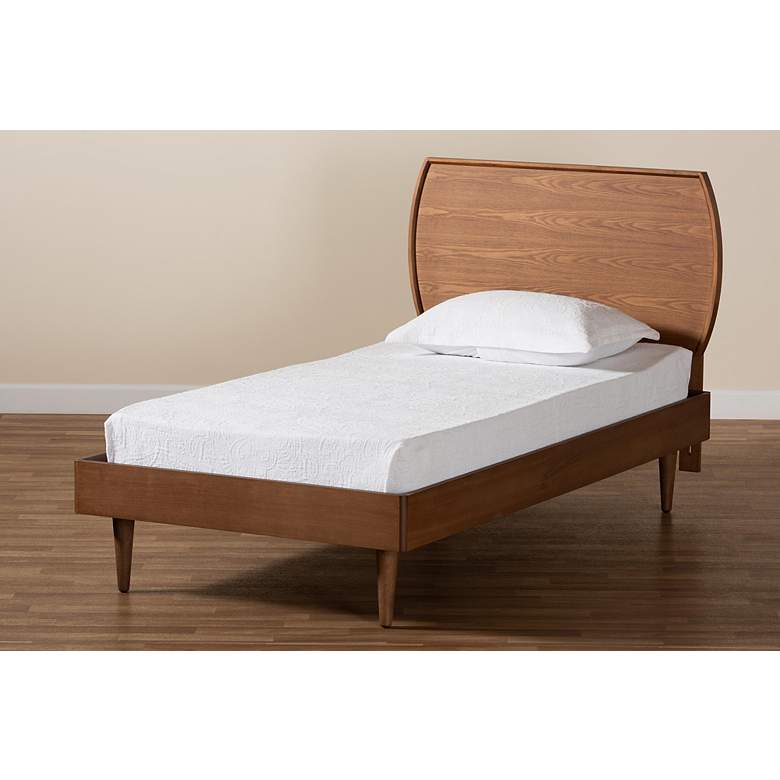 Image 7 Baxton Studio Yori Walnut Brown Wood Twin Size Platform Bed more views
