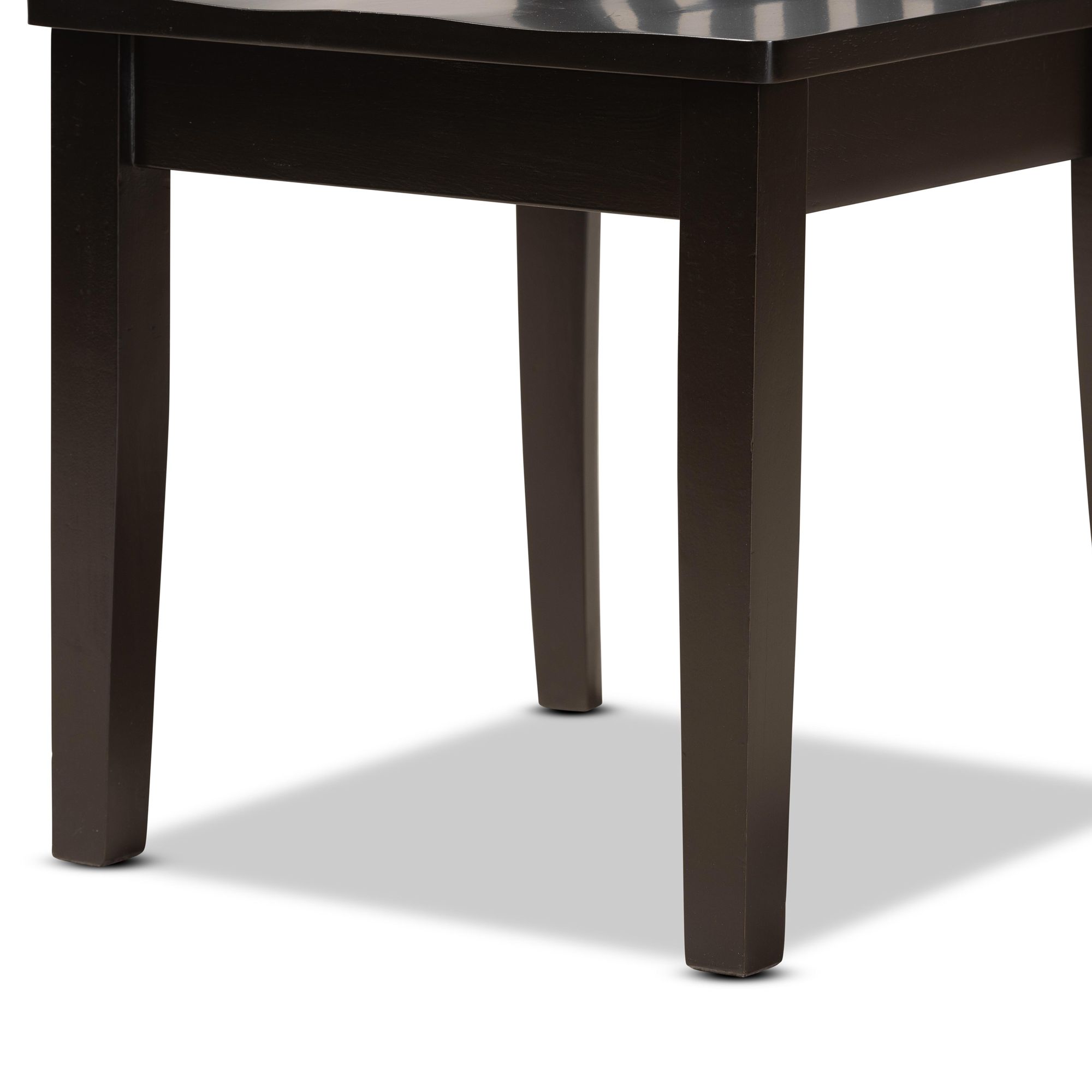 Image 5 Baxton Studio Zala Dark Brown Wood 5-Piece Dining Set more views
