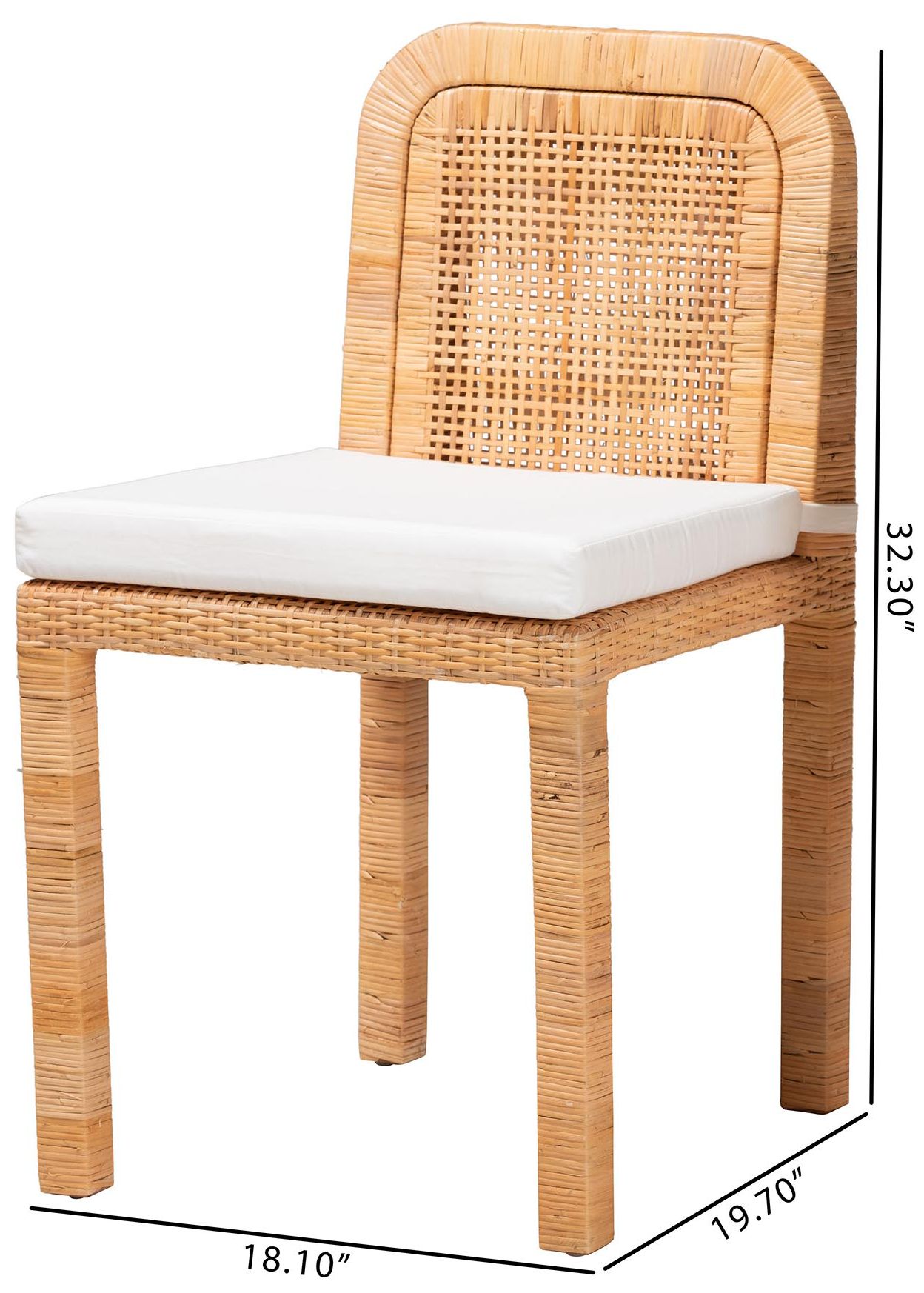 Baxton Studio Zariah 2-Piece Dining Chair Set