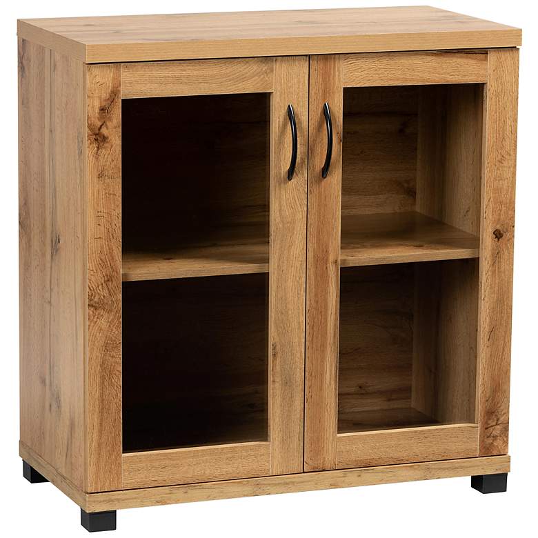 Image 2 Baxton Studio Zentra 31 1/2"W Oak Brown 2-Door Shoe Cabinet