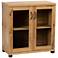 Baxton Studio Zentra 31 1/2"W Oak Brown 2-Door Shoe Cabinet