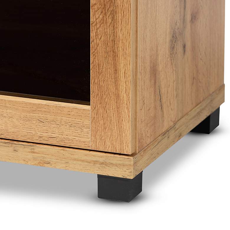 Image 4 Baxton Studio Zentra 31 1/2"W Oak Brown 2-Door Shoe Cabinet more views