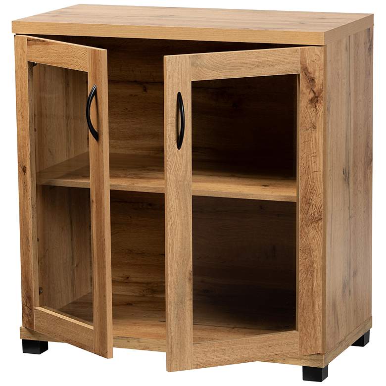 Image 5 Baxton Studio Zentra 31 1/2"W Oak Brown 2-Door Shoe Cabinet more views