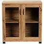 6_Baxton Studio Zentra 31 1/2"W Oak Brown 2-Door Shoe Cabinet more views