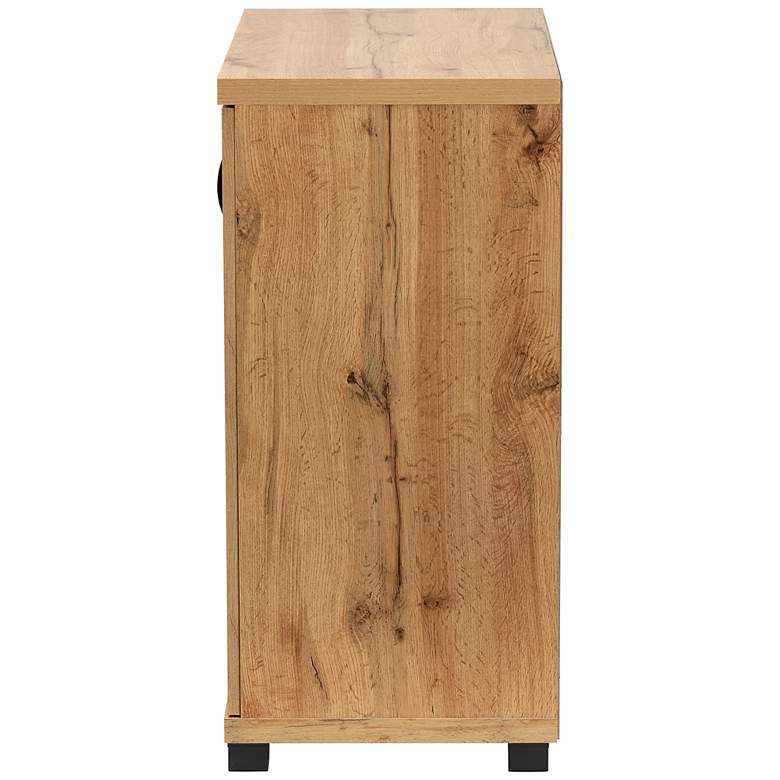 Image 7 Baxton Studio Zentra 31 1/2"W Oak Brown 2-Door Shoe Cabinet more views