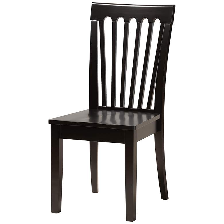 Image 6 Baxton Studio Zora Dark Brown Wood 5-Piece Dining Set more views