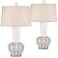 Bay Antique White Night Light Table Lamps Set of 2