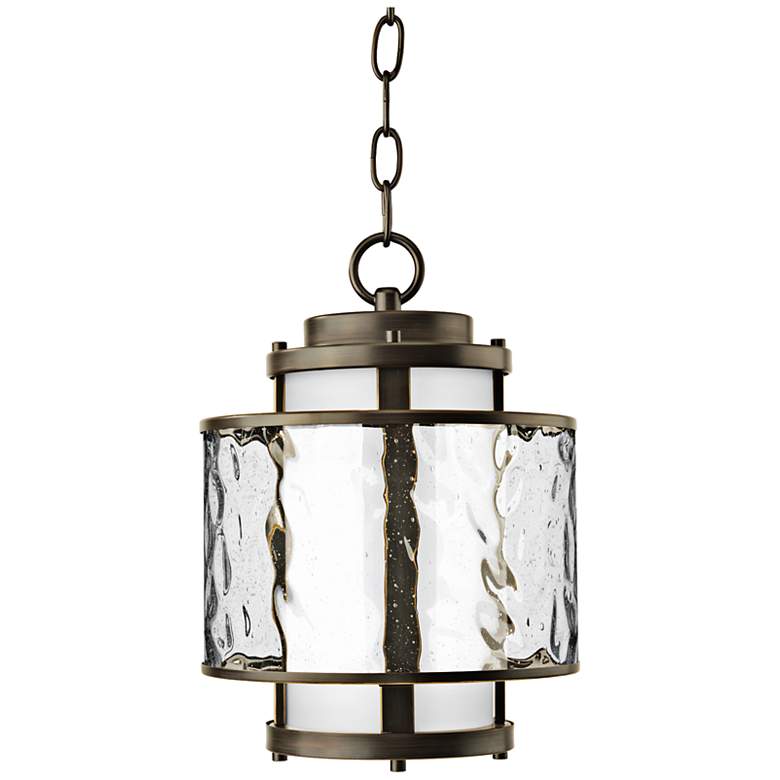 Image 1 Bay Court 12 3/4" High Antique Bronze Outdoor Hanging Light