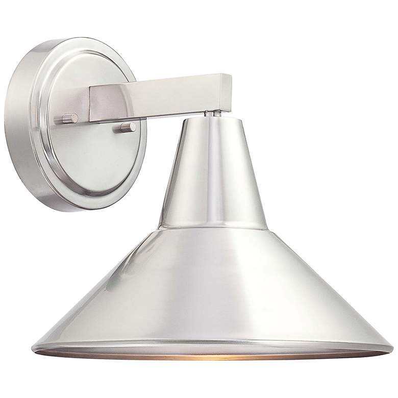 Image 1 Bay Crest 10 1/2" High Brushed Aluminum Outdoor Wall Light