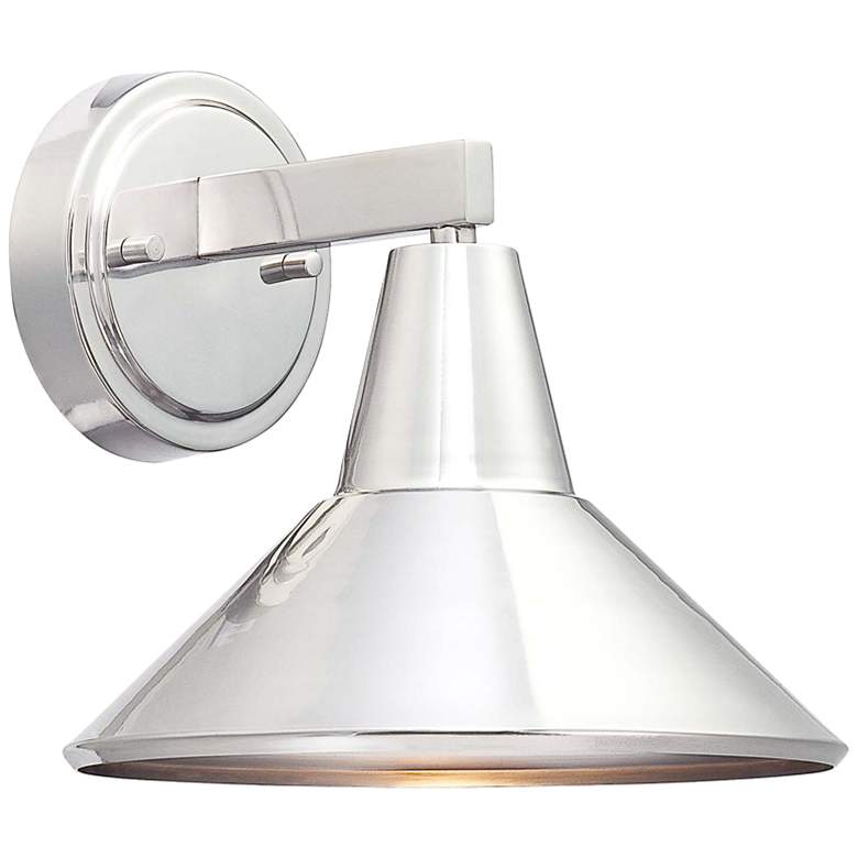 Image 1 Bay Crest 8 1/4" High Brushed Aluminum Outdoor Wall Light