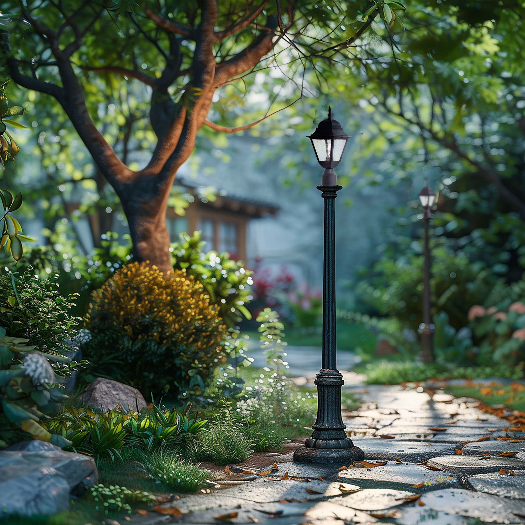 Image 5 Bay Hill Collection 17" High Black Finish Post  Light more views
